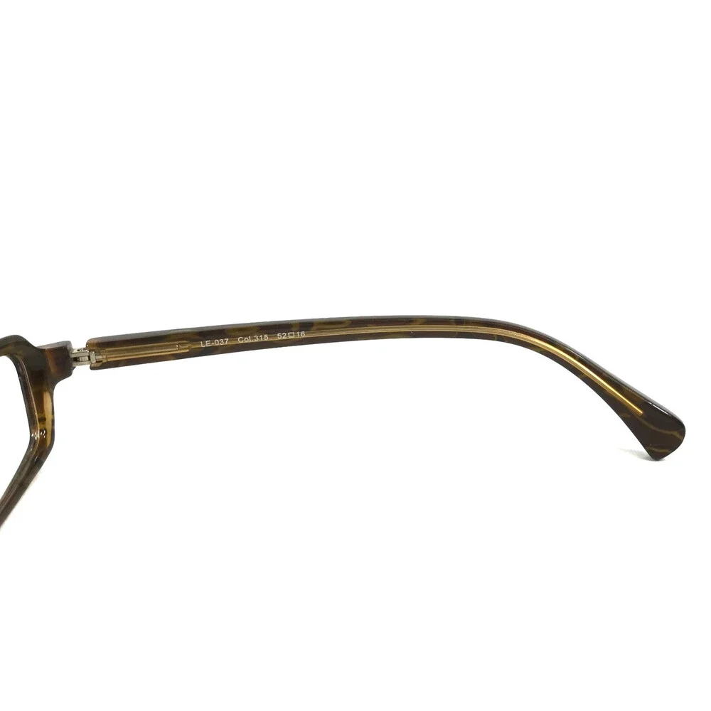 Legre Eyeglasses Frames LE-037 Col. 315 Shiny Brown Rectangle Full Rim 52-16-128